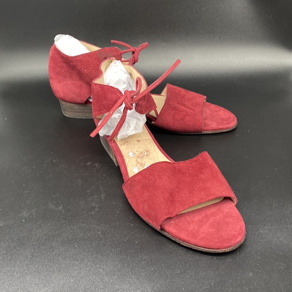 Eileen Fisher Suede Plum Sandals Low Heel 8.5us - Picture 4 of 7